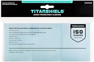 TitanShield Premium Emerald 150 rękawów standardowy rozmiar gra planszowa rękawy na karty kolekcjonerskie ochraniacz talii do Magic The Gathering MTG, kolekcja baseballowa, Dropmix