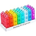 Zoksi Pill Box 3 Times a Day, Monthly Pill Box Organiser, 30 Day Pill Organiser, One Month Pill Case Three Times a Day, 31 Day Medicine Organizer Pill Container to Store Fish Oils, and Other Meds