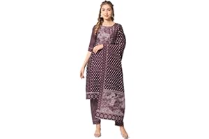 Parvdi Kurta-Set für Damen mit Dupatta-Stil, indischer Stil, Partykleidung, bedruckt, gerade, Kurti mit Hose