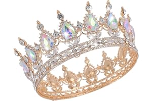 IUIIAII Gold Crown for Women, Goddess Crown Beautiful Birthday for Women Shiny Durable Suitable for Ladies and Girls Birthday Party Gift Giving and Commemorative Gifts