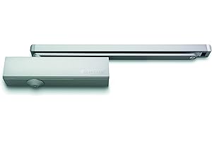 Bricard 6520017 Ferme-Porte à glissière, Technologie à Came, Argent, Montage inversé côté opposé aux paumelles