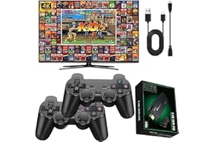 SCRIMEMO Retro Konsole Spielkonsole Game Stick, Retrolink mit 2 Gamepads 21700+ Spiele HDMI Plug & Play Wireless Retro Game Stick für TV, Geschenk Spiele für Jungen und Erwachsene (X1 Pro)