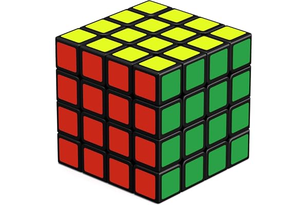 ROXENDA 4x4 Magisk Kub, 4x4x4 Speed Cube Super-slitstark Klistermärke med Levande Färger (4x4x4)