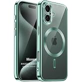 Microsonic Apple iPhone 17 i&ccedil;in Kılıf MagSafe Luxury Electroplate Yeşil [iPhone 17 ile Uyumlu Kılıf - Yeşil]