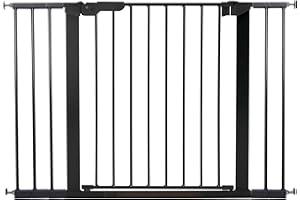BABY DAN BabyDan Premier rejilla de puerta / puerta de escalera para sujeción, 105.5 - 112.8 cm - hecho en Dinamarca y probado por el TÜV GS, Color: negro