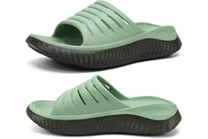 KuaiLu Sandalias de recuperación para mujer con cómodo soporte para fascitis plantar, ortopédicas con puntera abierta, cojín grueso que reduce el estrés en los pies, articulaciones y espalda después