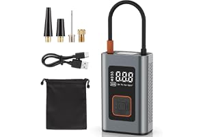 Xoopla Car Portable Air Compressor 150PSI, Automatic Air Pump Rechargeable Battery Power Bank with Digital LCD/LED Flashlight, Electric Tire Inflator for Car/Bicycle/Moto/Ball