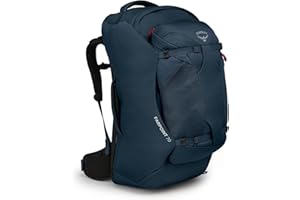 OSPREY Europe Męski plecak podróżny Farpoint 70, Przyciszony kosmiczny niebieski, Jeden rozmiar,