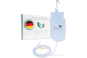 EBwill-vital tarminlopp med silikonpåse och 2 m slang – irrigator för tarmrengöring BPA-fri – tarmsköljning och intim dusch – tarmrengöringsset 2 liter