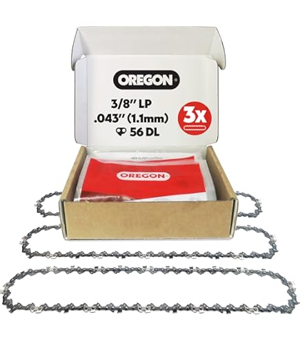 3 tallox zaagkettingen met schokabsorptie, 3/8 inch, 1,1 mm, 56 TG, 40 cm, compatibel met Makita UC4020A kettingzaag