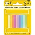 Post-it Page Markers, 1/2 in x 1 3/4 in, Assorted Bright Colors, 50 Sheets/Pad, 10 Pads/Pack (670-10AB)