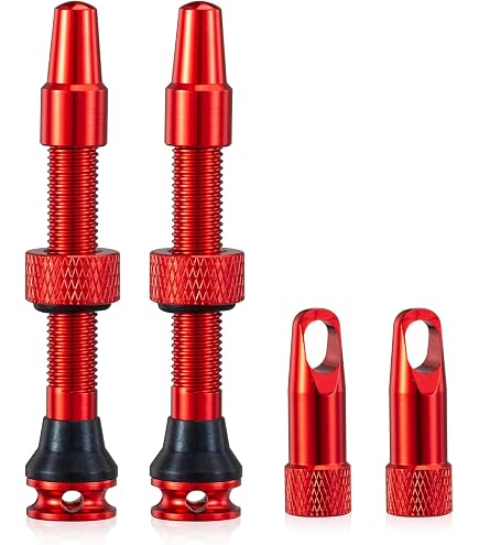 Tappi Valvola Bici In Titanio TC4 Keenso | 2 Pezzi Colorati | Leggeri E Resistenti Per Mountain Bike E Bici Da Strada - 5