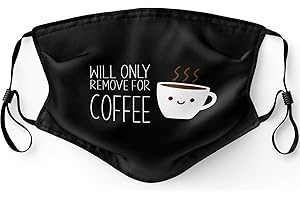 Primicity Funny Face Masks for Adults (Coffee mask + Filters) Reusable/Adjustable/Washable Funny masks - UK Seller