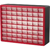 Akro-Mils 10164 64-Drawer Plastic Drawer Storage Cabinet for Garage Organization, Teacher Toolbox, Makeup Organizer, and More