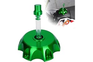 JIAYAN Dirt Bike Fuel Cap CNC Billet Gas Tank with Anti-Leak Vent Tube for 50cc 70cc 90cc 110cc Taotao RFZ SSR Coolster Moto 125cc 140cc 150cc Pit Bike Motorcycle-Green