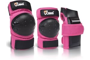 JBM Adult/Kids Child Youth Knee Pads Elbow Pads Wrist Guards Protective Gear Set for Inline Roller Skating Biking Cycling Scooter Skateboard BMX Mountain Bike Inline Skating Extreme Sports