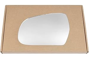 Less4spares Right side wing door mirror glass compatible with Audi A5 2009-2016 STICK-ON (Left Passenger Side, Convex - Spherical)