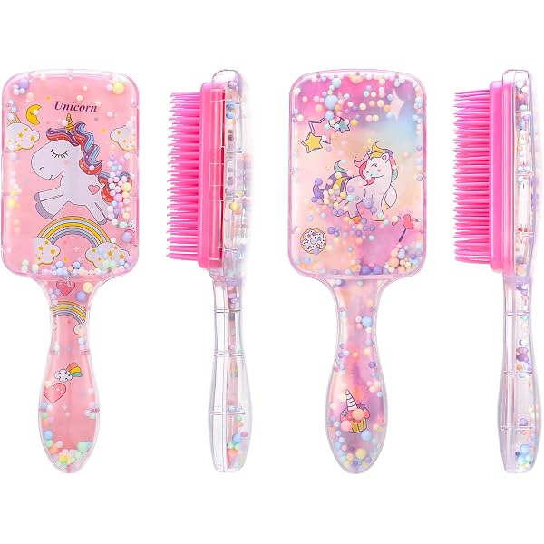 FEIFEI'S BOW Prinzessinnen Meerjungfrau Haarbürste – Mit Glitzerborsten, Für Kinder