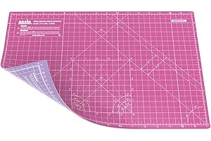Ansio A3 Tapis de Découpe à Double Face Autocicatrisant à 5 Couches de impérial / métrique 17 pouces x 11 pouces / (44 cm x 29 cm) - Rose/lavande