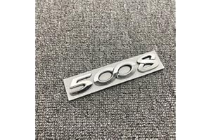 HEYCE Pegatina Decorativa, Emblema, Insignia de Metal, Logo para carrocería de Coche, Pegatina, Accesorios de Letras de Estilo de Coche para Peugeot,5008