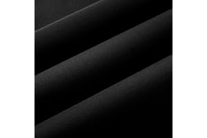 Wooqu Buchtuch, Stoffoberfläche und Papierrückseite, einfach zu bedienen, stark, 43,2 x 73,7 cm, zum Buchbinden, Schwarz