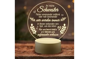 Welsky Schwester Geschenk, Acryl Nachtlicht Geschenke für Schwester, Geschenk Schwester Geburtstag Weihnachtsgeschenke Geburtstagsgeschenk für Schwester -4