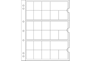 Leuchtturm 338425 Manicotti per monete NUMIS Euro - Custodia per 3 set di monete intere da 1 centesimo a 2 € - confezione da 5