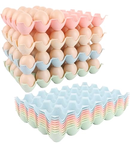 ZOFUN Eieraufbewahrung - 20 Stück Eierkarton Für Kühlschrank Bis 30 Eier