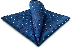 S&W SHLAX&WING Shlax&Wing Navy Homme Carré de Poche Points Bleu Grand 32cm