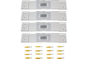 HYCLAM Calibro standard per calcestruzzo (confezione da 2 o 4 pezzi), accurato strumento di monitoraggio delle crepe, righello di misurazione delle crepe, registro di monitoraggio delle crepe