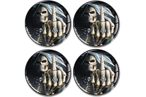 SkinoEu Aufkleber Autoaufkleber für Radkappen Nabenkappen Nabendeckel Radnabendeckel Rad-Aufkleber 60mm Totenkopf Schädel A 2560