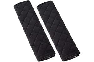 CHENGZI Universal-Sicherheitsgurt-Komfortgurt-Polster, weicher Komfort-Sicherheitsgurt-Schultergurt, Schwarz - A