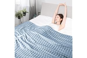 ‎ELEGEAR Elegear Koc chłodzący na lato – japońskie włókna chłodzące Arc-Chill Q-Max > 0,5, dwustronna kołdra samochłodząca dla lepszego snu, antyalergiczna i oddychająca, miękka, do mieszkania, 200 x 220 cm