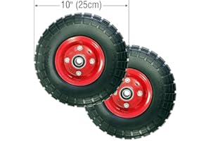 UNITED EXPORT SERVICES UK LTD Live4Gadgets Pneumatic 2 X 10" Sack Truck Wheelbarrow Tyres Trolley Wheel Cart Tyre Wheels - 2 tyre