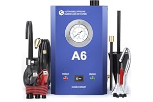 GODIAG 12V DC Smoke Machine Automotive,A6 EVAP Smoke Machine Leak Tester with Digital Pressure Gauge Vacuum Leak Smoke Machine for Motorcycle/Car/Truck, Blue