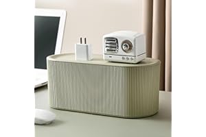 YWHWLX Cable Management Box, Cable Tidy Box, Storage Cord Organizer Box for Hide and Conceal Electrical Cables, Extension Power Strip Box (Green)