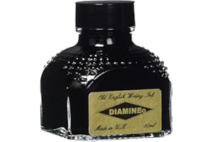 Diamine Flacon d'encre de stylo plume, 80 ml, turquoise Quartz Black