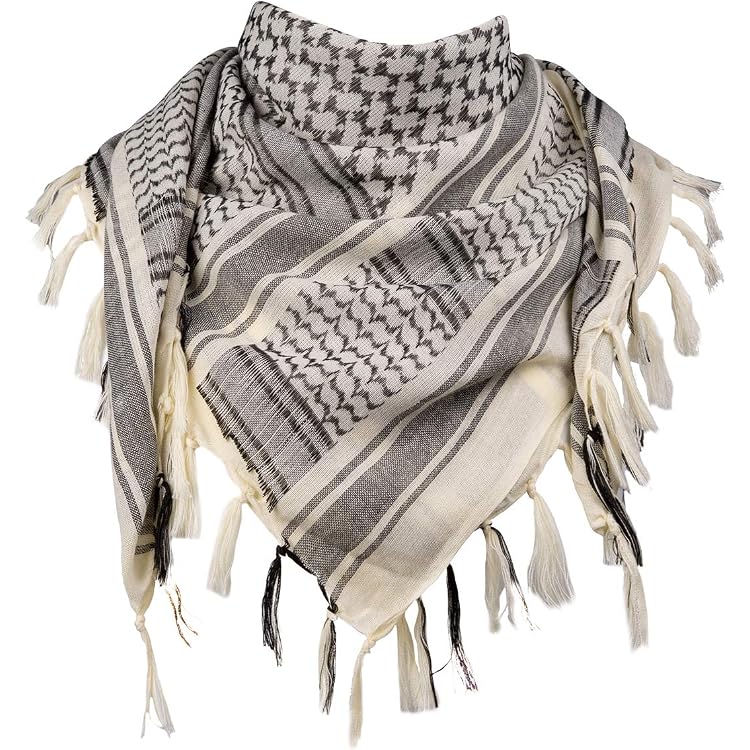 Kefiah Pentagramma verde-verde oliva nero Shemagh Sciarpa Arafat 4250564528953