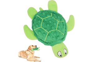 TONYFY Quietschendes Hundespielzeug,Meeresschildkröte Plüsch Hundespielzeug,Interaktives für Welpen zum Zahnen,Kauspielzeug für kleine Hunde(Grün)