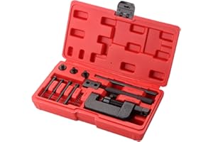 Wjelet 13 piezas de herramientas de separación para motocicleta, trituradora de cadena y remachadora de cadena de distribución, herramienta de remachado de cadena de motocicleta