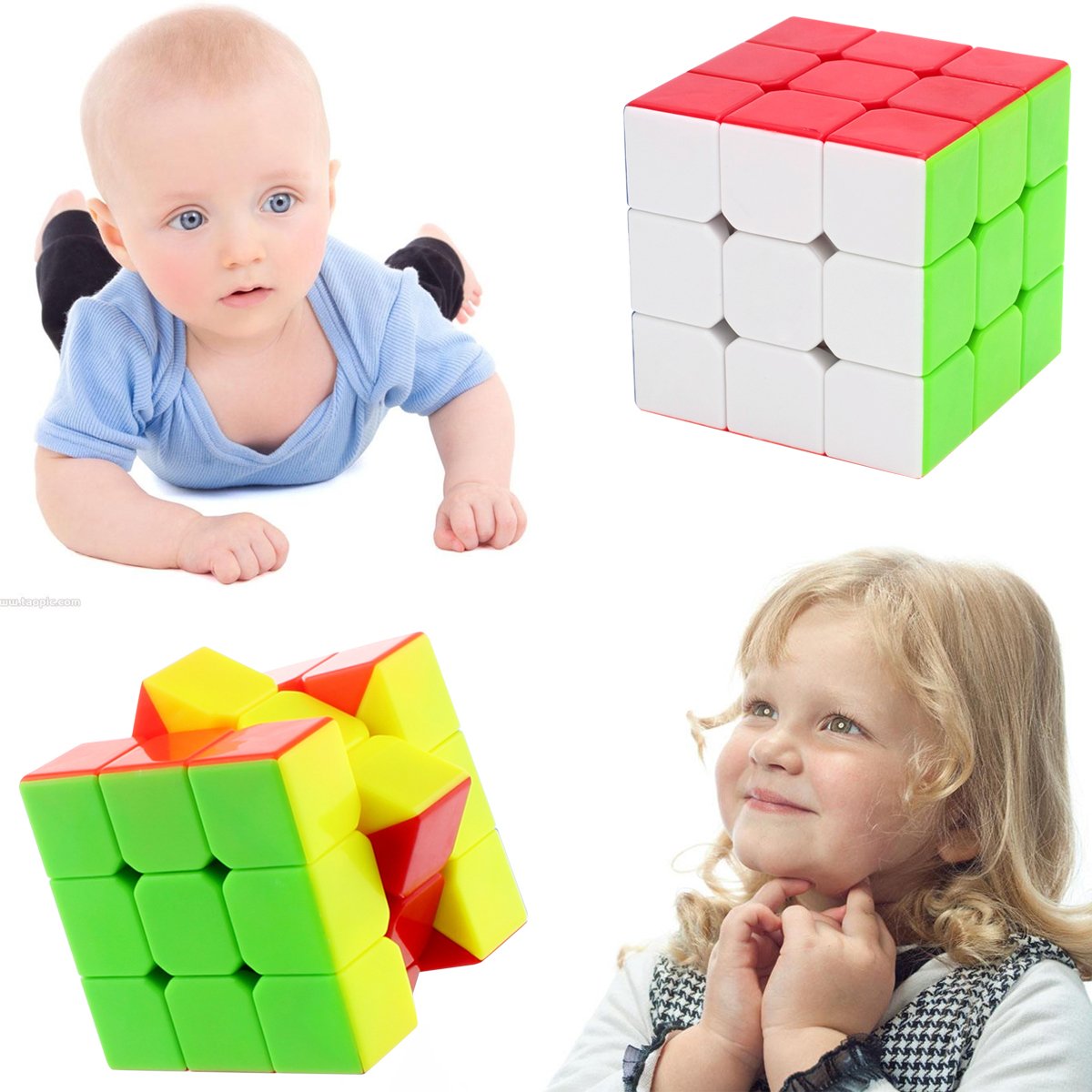 LSMY Speed Cube 2x2 3x3 4x4 Pyraminx Megaminx Puzzle Cubes - Juguete - Imagen 3
