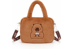Capybara Plush handväska barn, Capybara axelväska flicka, Capibara väska barnväska handväska barn flickor med justerbara axelremmar, söt väska, Capybara presenter för flickor