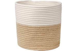‎BRIFUL Briful 25CMx25CM Gewebter Baumwollseil Pflanzkorb Blumentopf Geflochten Übertopf Korb für Pflanzgefäße, kleine Pflanzen, Blumentopf, Kunsthandwerk, Spielzeug, Home Décor