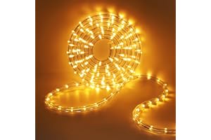 HEGEHE LED Lichterschlauch Außen, 36leds/m Wasserfest LED Schlauch Lichterkette Licht Leiste für Garten,Party,Weihnachten,Zaun,Dach,Dekoration Beleuchtung (Gelb, 14M)
