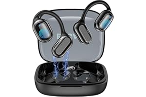 BUGANI Cuffie Bluetooth, Auricolari Wireless Open Ear Bluetooth 5.4, 30 Ore, Driver Di Grande Dimensioni Da 16,2 mm, Over Earbuds, Auricolari Sportivi Impermeabili Per Esterno