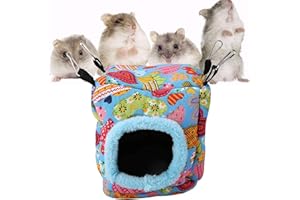BORDSTRACT Bird Snuggle Hut Nest, Parrots Sleeping Hut Hanging Snuggle Hideaway Cave Bed Toy for Parakeet Cockatiel Conure Lovebird Budgie Hamster Gerbil Rat Chinchilla Bird Cage Accessories(XL-Heart)