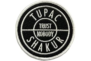 ROCK OFF OFFICIALLY LICENSED PRODUCTS 2pac Tupac Patch Trust Logo Official Embroidered Woven Iron on Accessory Size