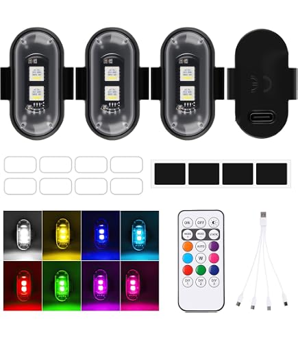 Télécommande Couleurs Changement Lumière Stroboscopique,Lampe Led Flash