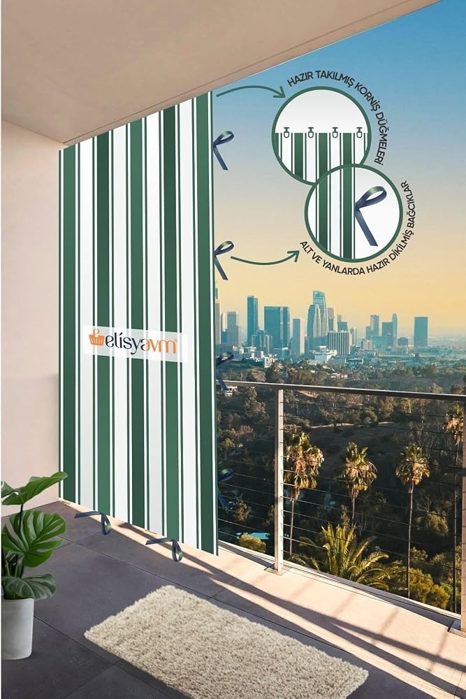 Nivemeshome Balkon Perdesi Branda Güneşlik 6 Renk Seçeneği, 250 x 250 TYB4IUNG6ZOCIJI919