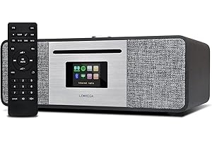 LEMEGA MSY5 DAB Radio with CD Player,WiFi Internet Radio with Bluetooth Hi-Fi Compact Stereo System,Spotify Connect,FM Radio,USB charger,USB player,Clock Alarms,Remote & App Control - Black Oak